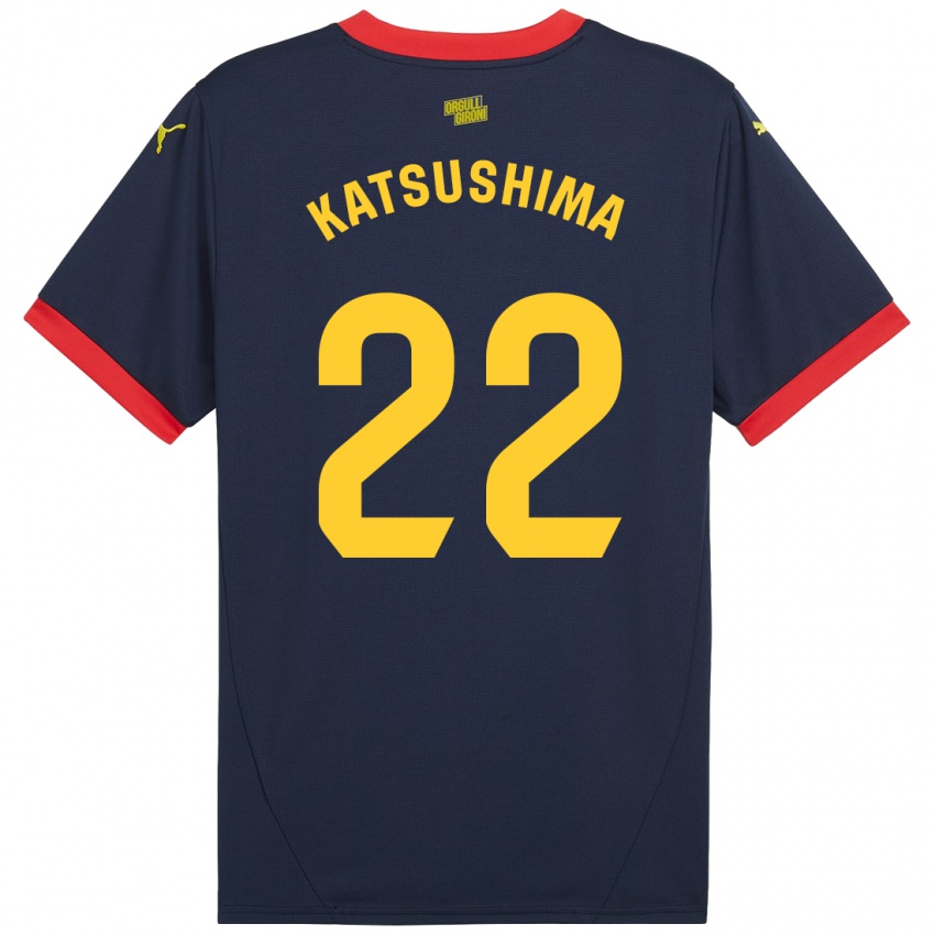 Kinderen Shinnosuke Katsushima #22 Marineblauw Uitshirt Uittenue 2024/25 T-Shirt