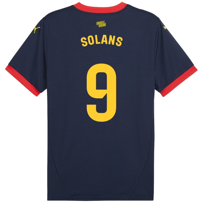 Kinderen Sergi Solans #9 Marineblauw Uitshirt Uittenue 2024/25 T-Shirt