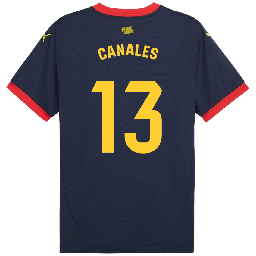 Kinderen Juanvi Canales #13 Marineblauw Uitshirt Uittenue 2024/25 T-Shirt