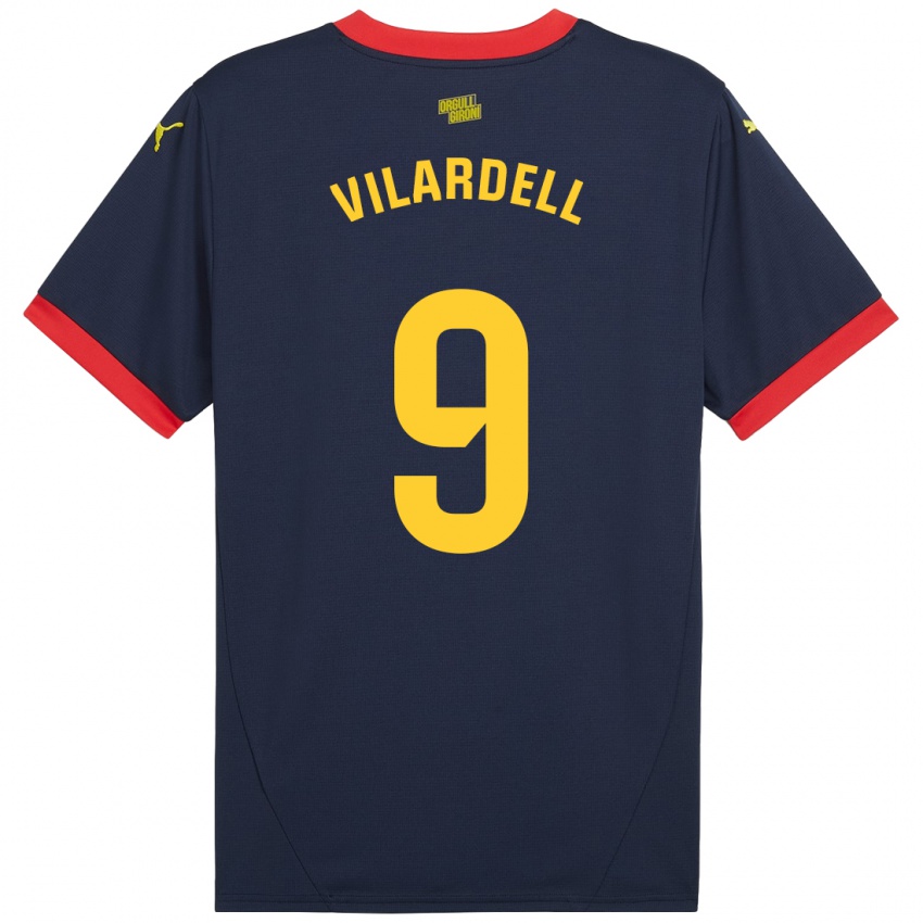 Kinderen Júlia Vilardell #9 Marineblauw Uitshirt Uittenue 2024/25 T-Shirt