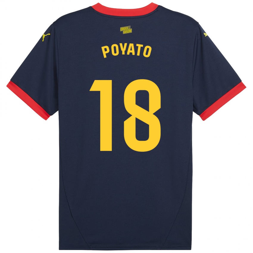 Kinderen Marina Poyato #18 Marineblauw Uitshirt Uittenue 2024/25 T-Shirt