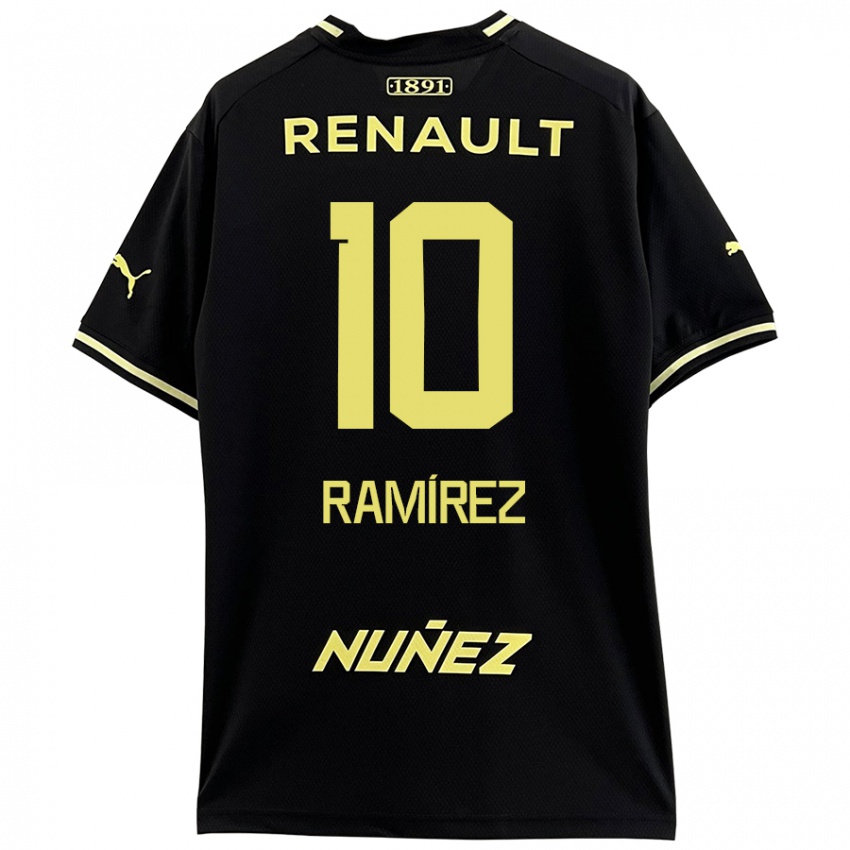 Kinderen Gastón Ramírez #10 Zwart Geel Uitshirt Uittenue 2024/25 T-Shirt