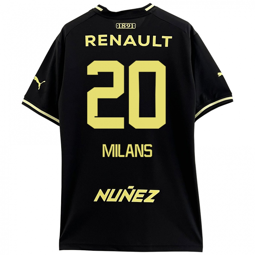 Kinderen Pedro Milans #20 Zwart Geel Uitshirt Uittenue 2024/25 T-Shirt