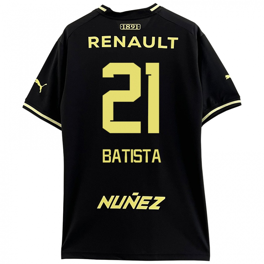 Kinderen Facundo Batista #21 Zwart Geel Uitshirt Uittenue 2024/25 T-Shirt