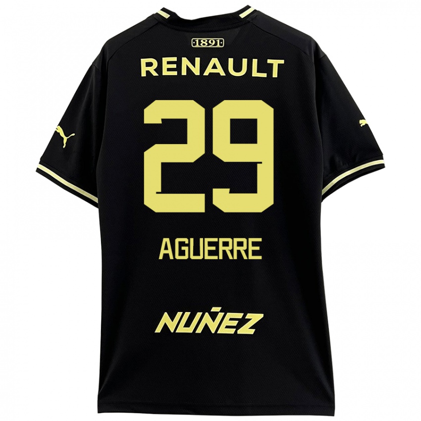 Kinderen Washington Aguerre #29 Zwart Geel Uitshirt Uittenue 2024/25 T-Shirt