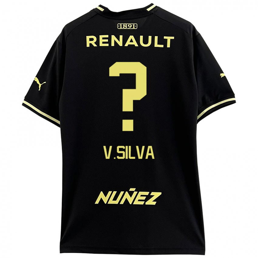 Kinderen Valentín Silva #0 Zwart Geel Uitshirt Uittenue 2024/25 T-Shirt