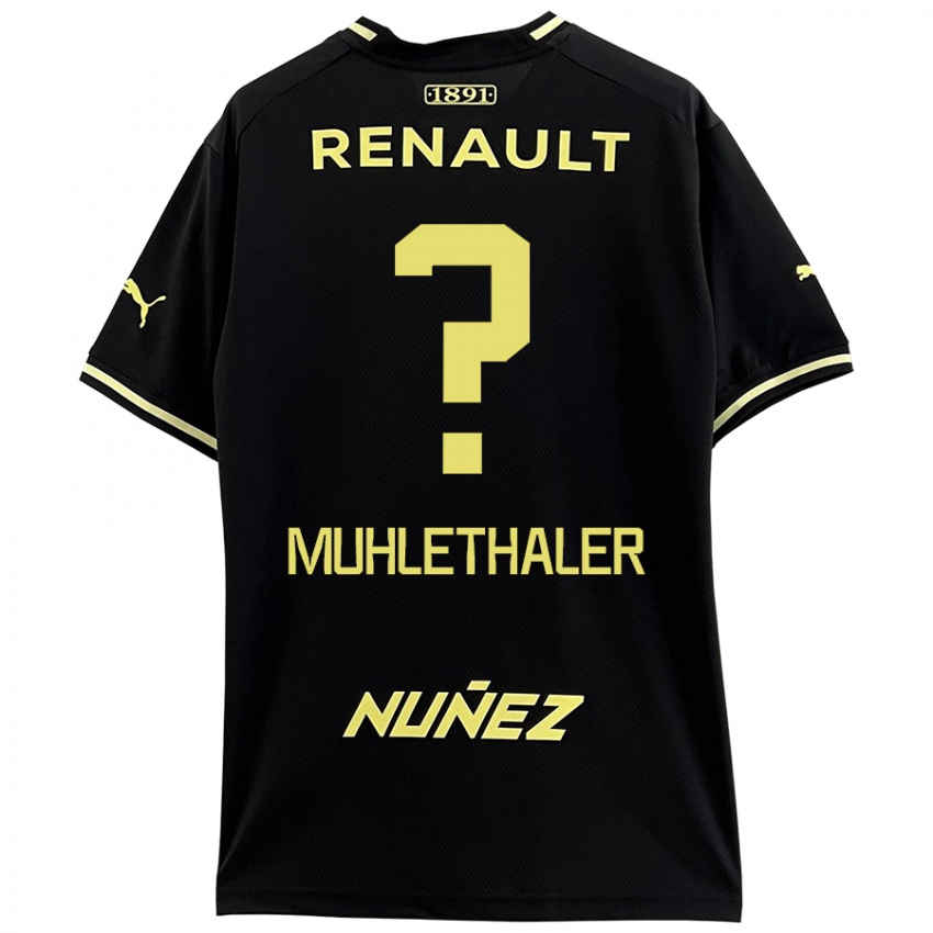 Kinderen Stiven Muhlethaler #0 Zwart Geel Uitshirt Uittenue 2024/25 T-Shirt