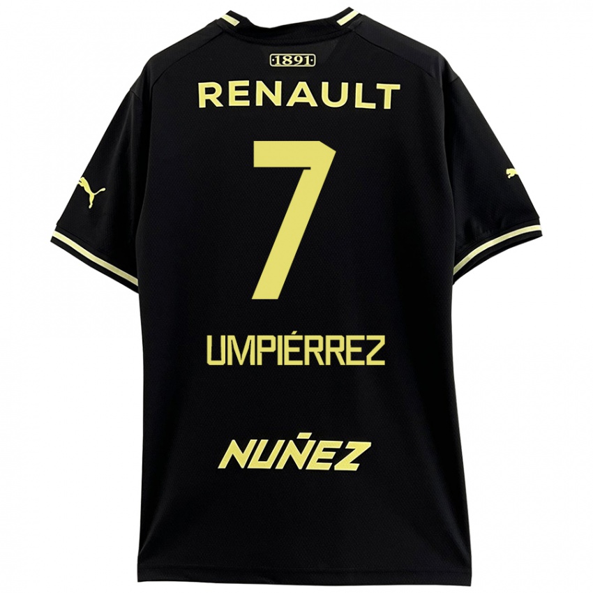 Kinderen Leandro Umpiérrez #7 Zwart Geel Uitshirt Uittenue 2024/25 T-Shirt