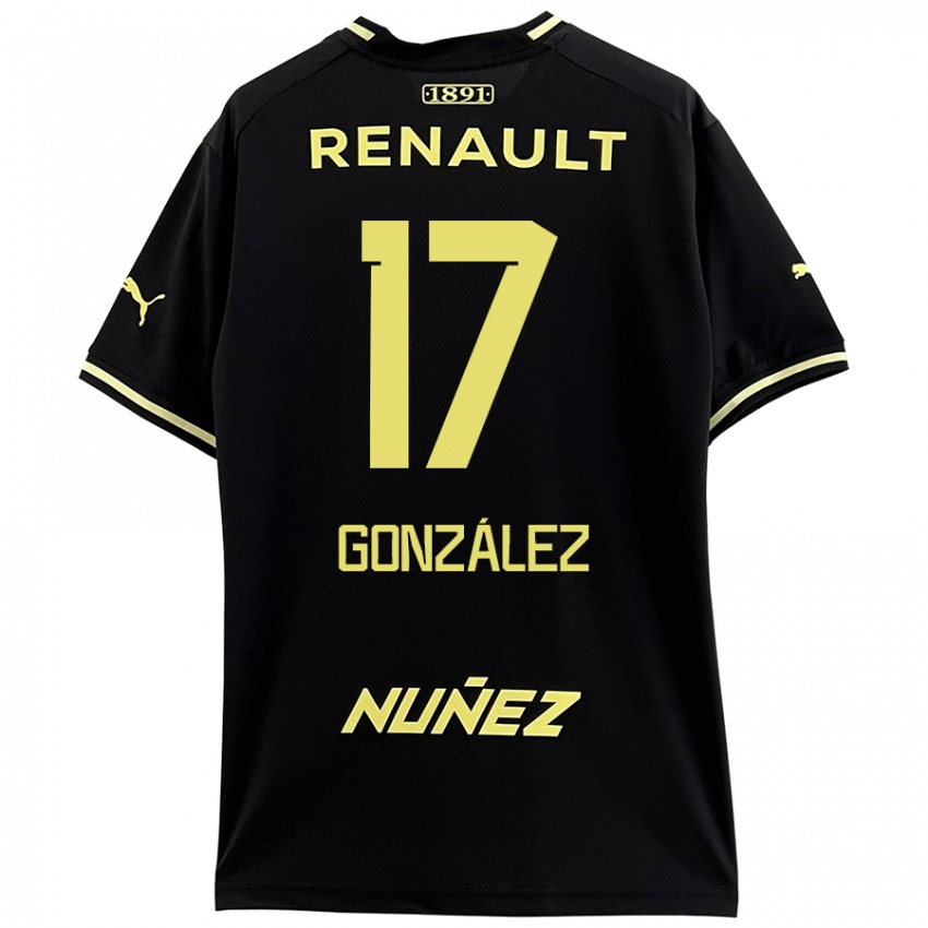 Kinderen Luciano González #17 Zwart Geel Uitshirt Uittenue 2024/25 T-Shirt