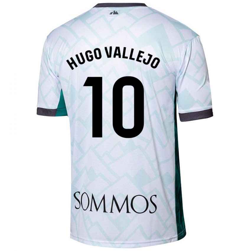 Kinderen Hugo Vallejo #10 Wit Groen Uitshirt Uittenue 2024/25 T-Shirt