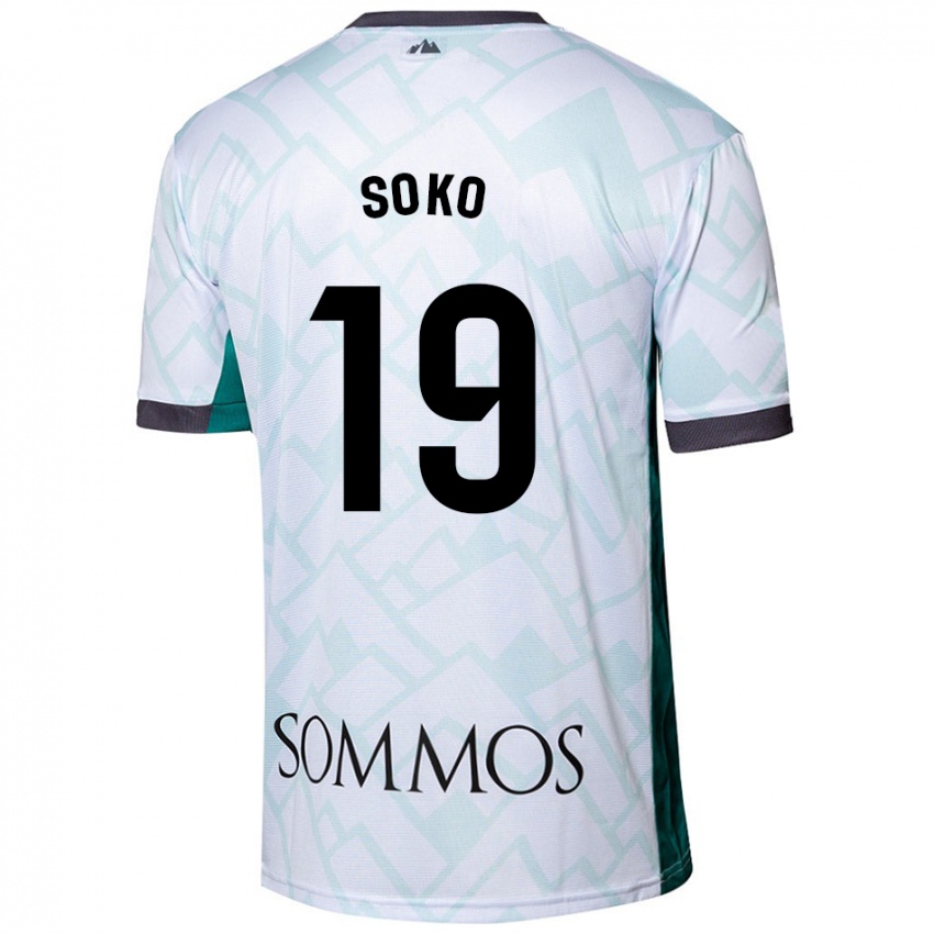 Kinderen Patrick Soko #19 Wit Groen Uitshirt Uittenue 2024/25 T-Shirt