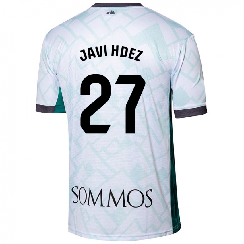 Kinderen Javi Hernández #27 Wit Groen Uitshirt Uittenue 2024/25 T-Shirt