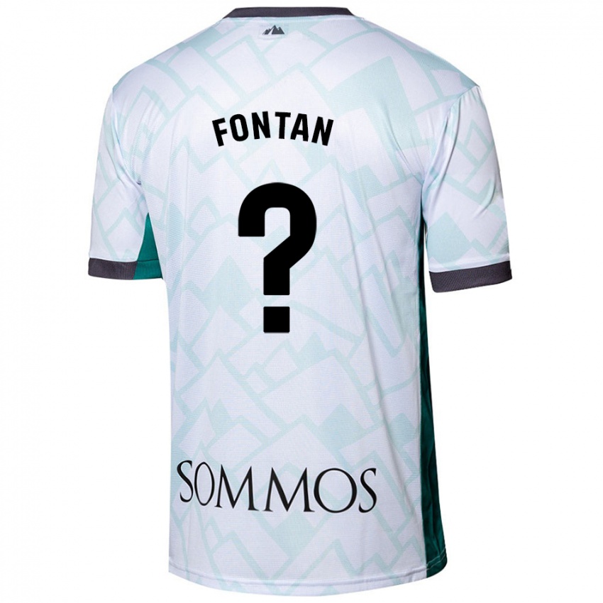 Kinderen Nico Fontán #0 Wit Groen Uitshirt Uittenue 2024/25 T-Shirt