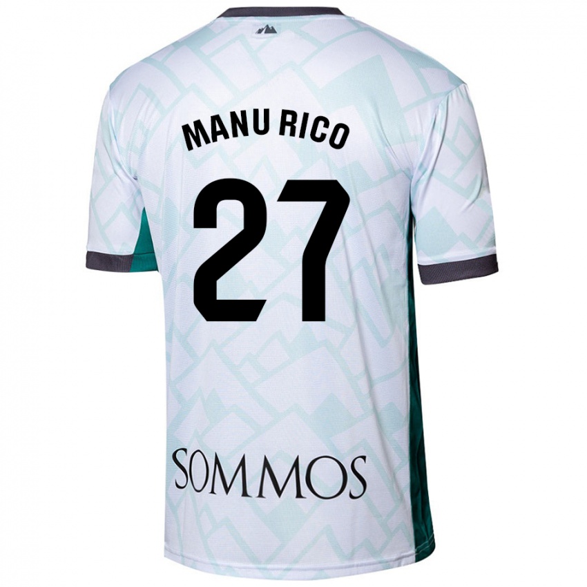 Kinderen Manu Rico #27 Wit Groen Uitshirt Uittenue 2024/25 T-Shirt