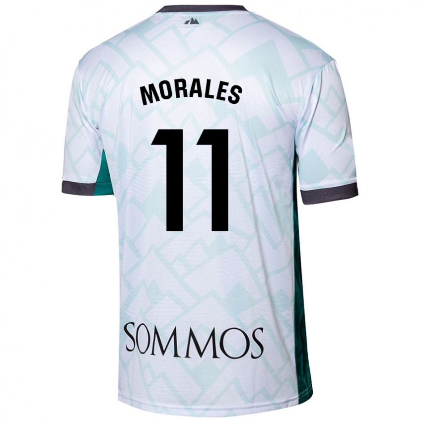 Kinderen Carolina Morales #11 Wit Groen Uitshirt Uittenue 2024/25 T-Shirt