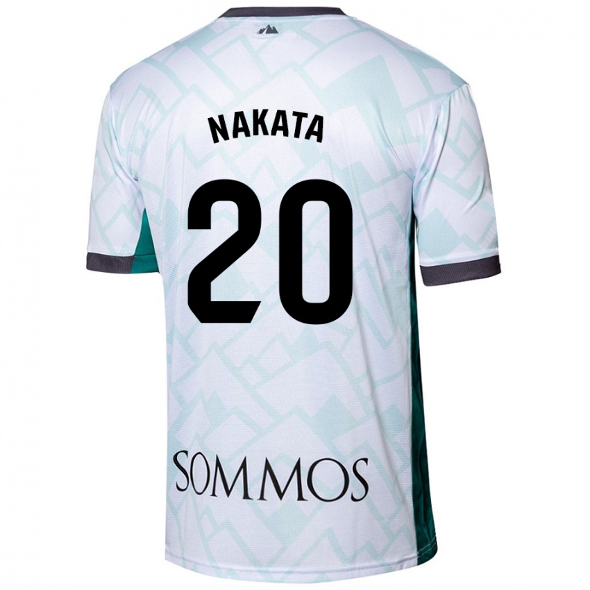 Kinderen Yuki Nakata #20 Wit Groen Uitshirt Uittenue 2024/25 T-Shirt