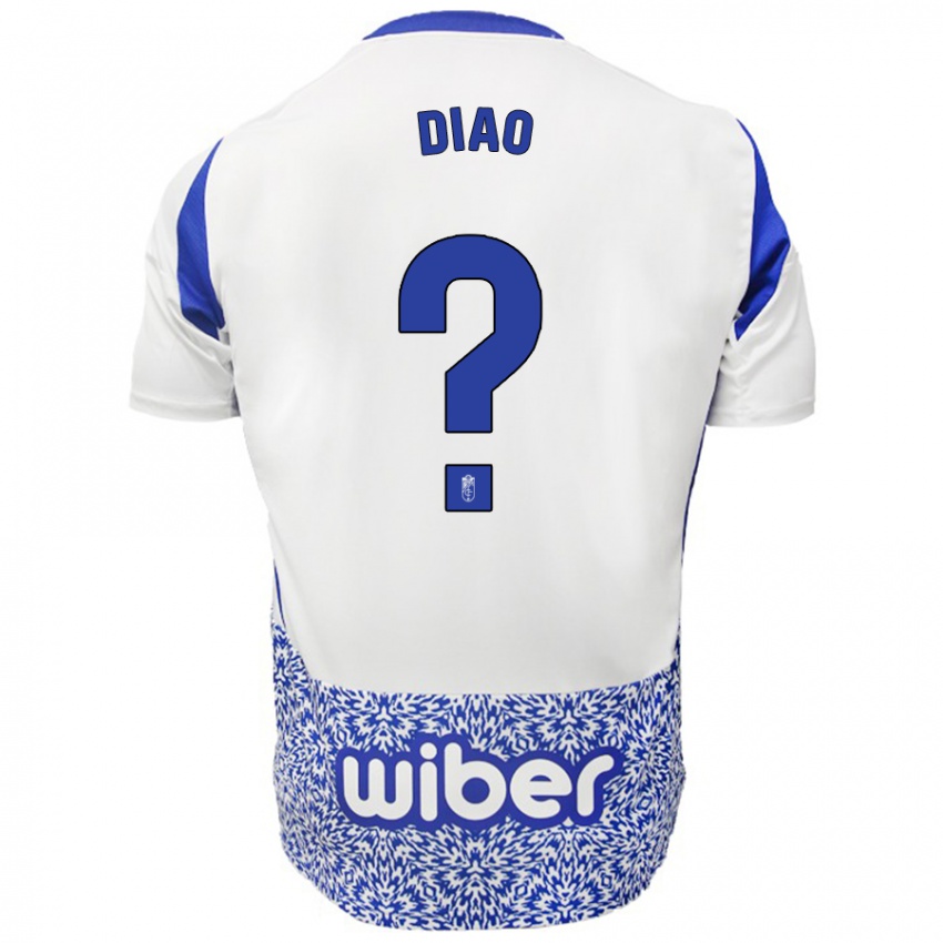 Kinderen Siren Diao #0 Wit Blauw Uitshirt Uittenue 2024/25 T-Shirt