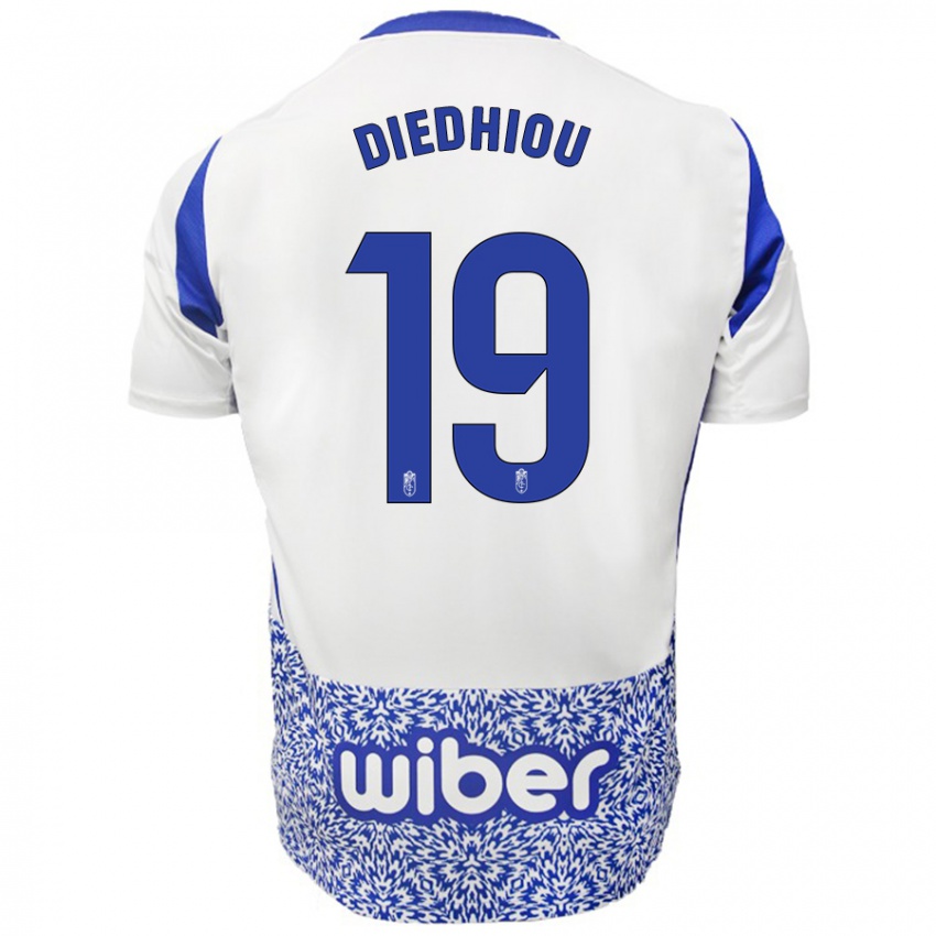 Kinderen Famara Diédhiou #19 Wit Blauw Uitshirt Uittenue 2024/25 T-Shirt