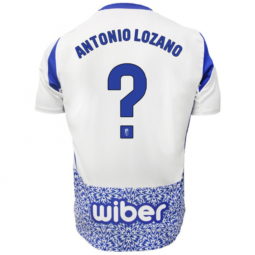 Kinderen José Antonio Lozano #0 Wit Blauw Uitshirt Uittenue 2024/25 T-Shirt