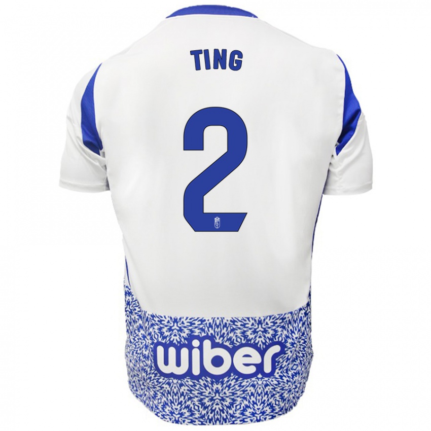 Kinderen Xie Ting #2 Wit Blauw Uitshirt Uittenue 2024/25 T-Shirt