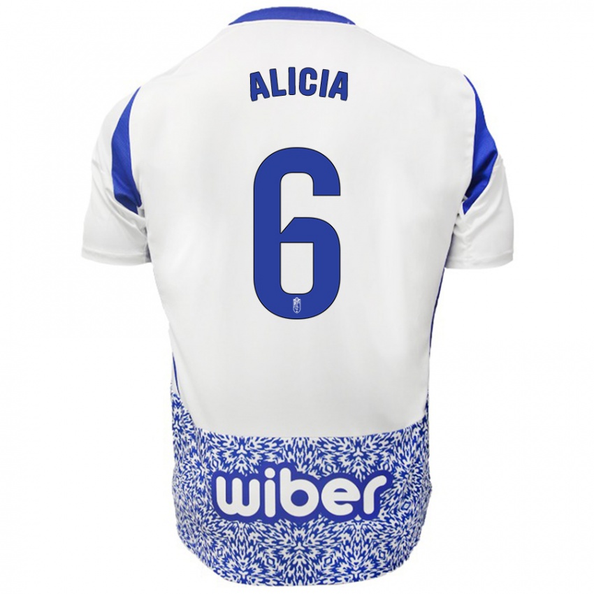 Kinderen Alicia #6 Wit Blauw Uitshirt Uittenue 2024/25 T-Shirt