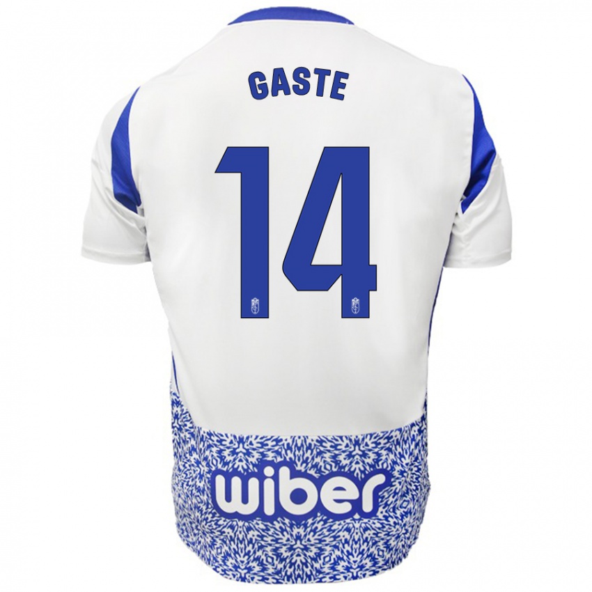 Kinderen Gaste #14 Wit Blauw Uitshirt Uittenue 2024/25 T-Shirt