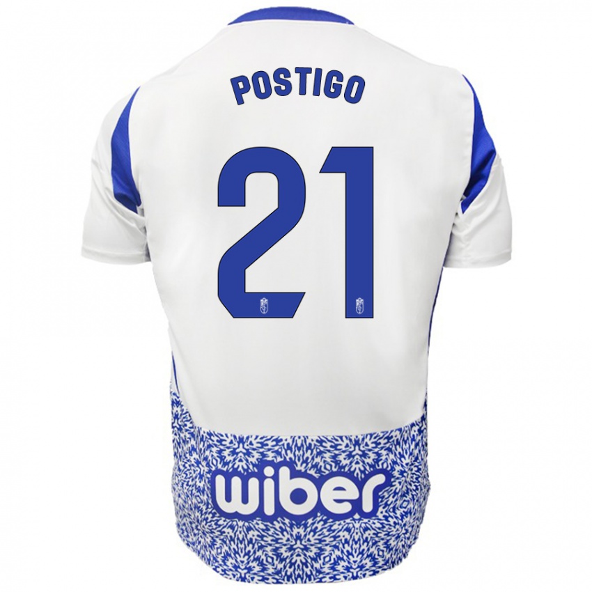 Kinderen Postigo #21 Wit Blauw Uitshirt Uittenue 2024/25 T-Shirt