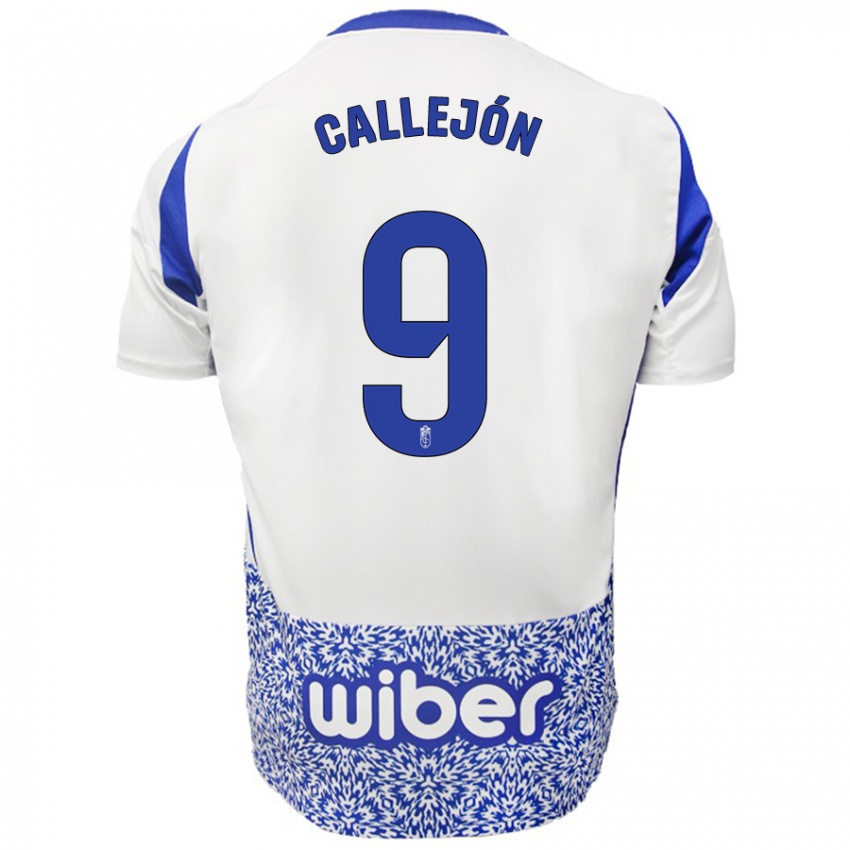 Kinderen José Callejón #9 Wit Blauw Uitshirt Uittenue 2024/25 T-Shirt