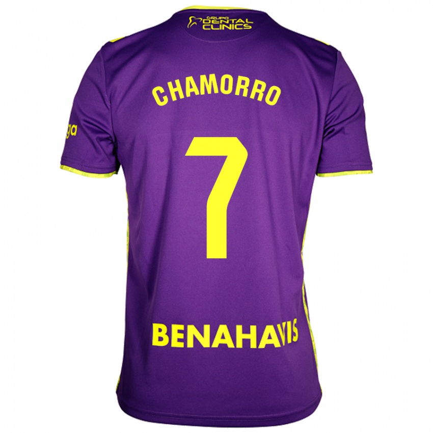 Kinderen Alexis Chamorro #7 Paars Geel Uitshirt Uittenue 2024/25 T-Shirt