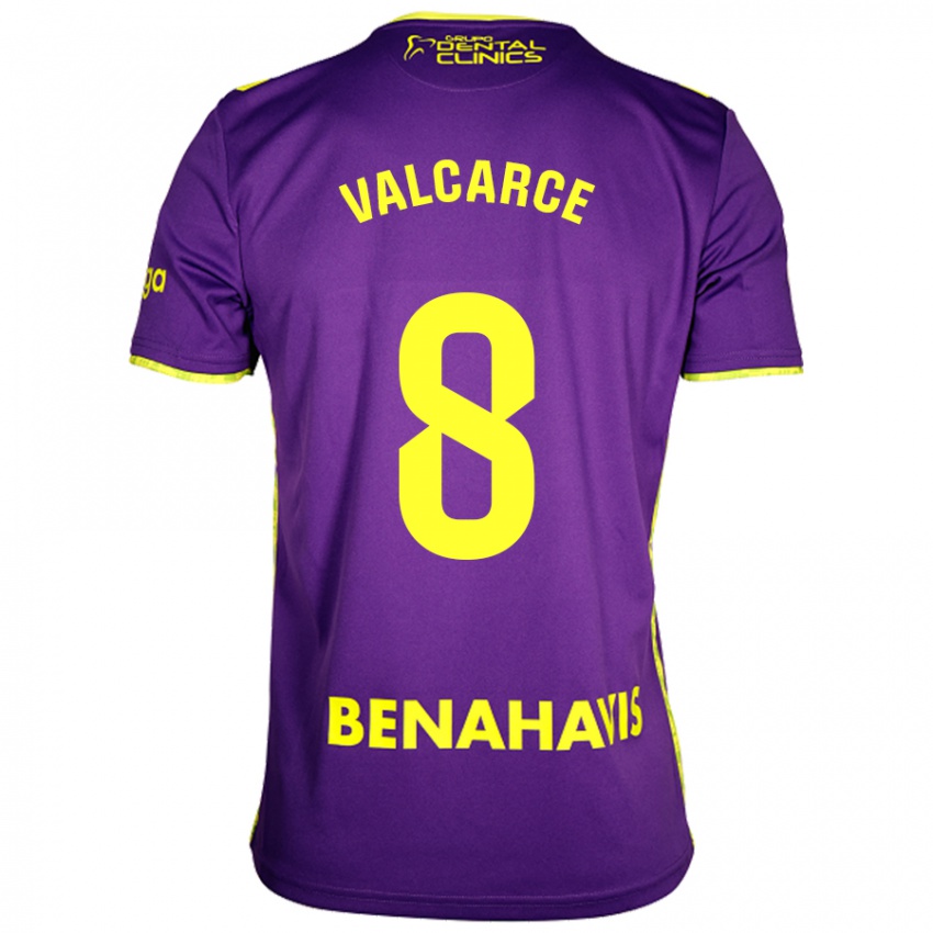 Kinderen Alejandro Valcarce #8 Paars Geel Uitshirt Uittenue 2024/25 T-Shirt