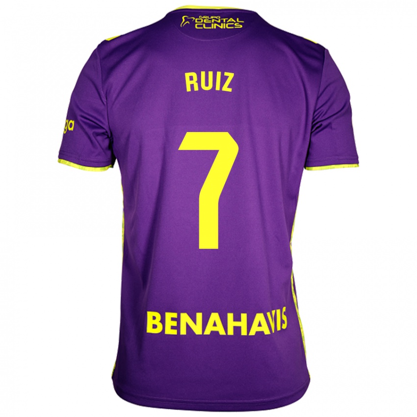 Kinderen María Ruiz #7 Paars Geel Uitshirt Uittenue 2024/25 T-Shirt