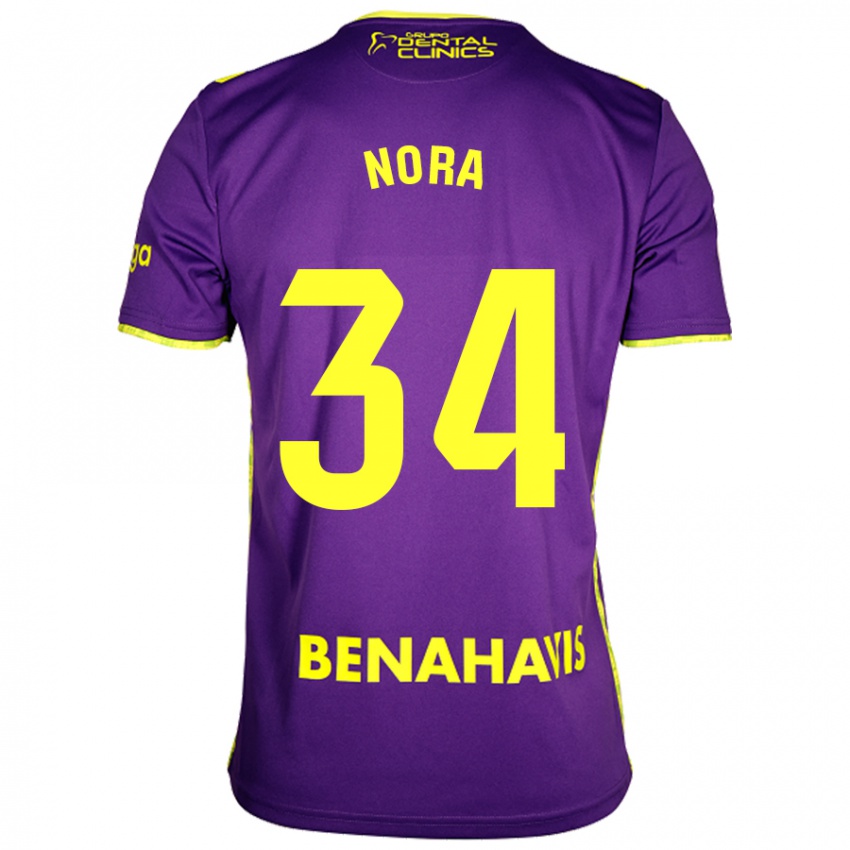 Kinderen Nora #34 Paars Geel Uitshirt Uittenue 2024/25 T-Shirt