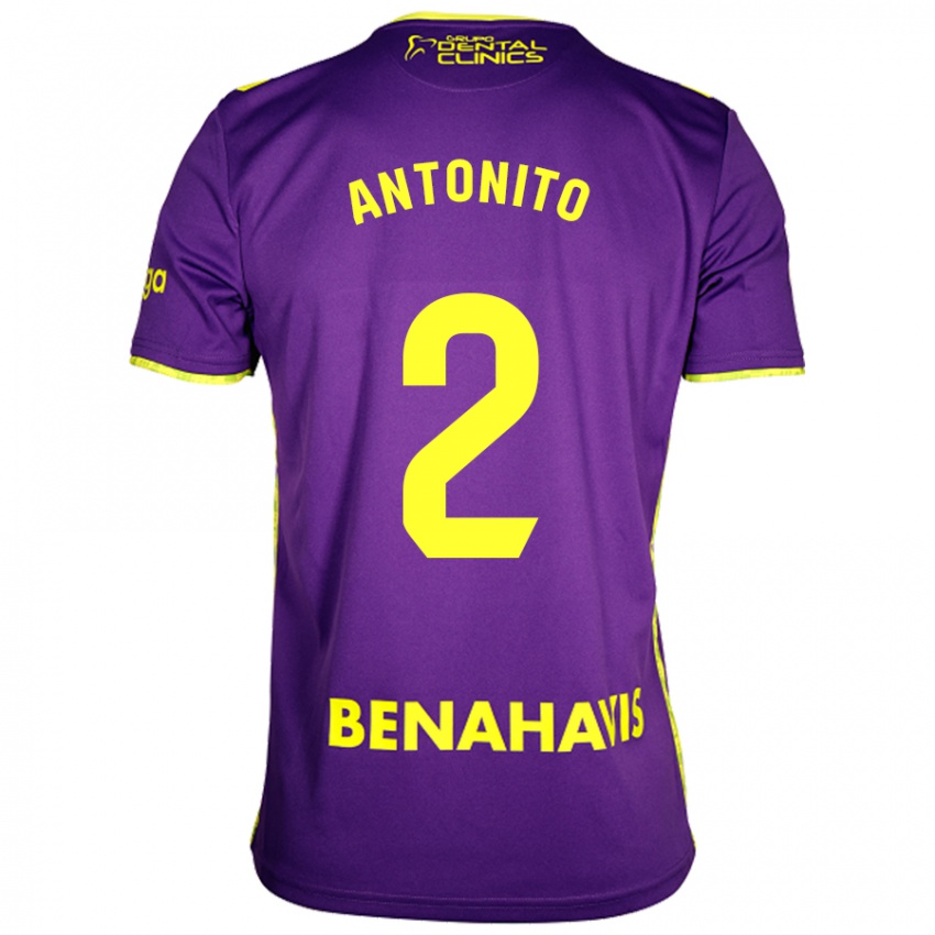 Kinderen Antoñito #2 Paars Geel Uitshirt Uittenue 2024/25 T-Shirt