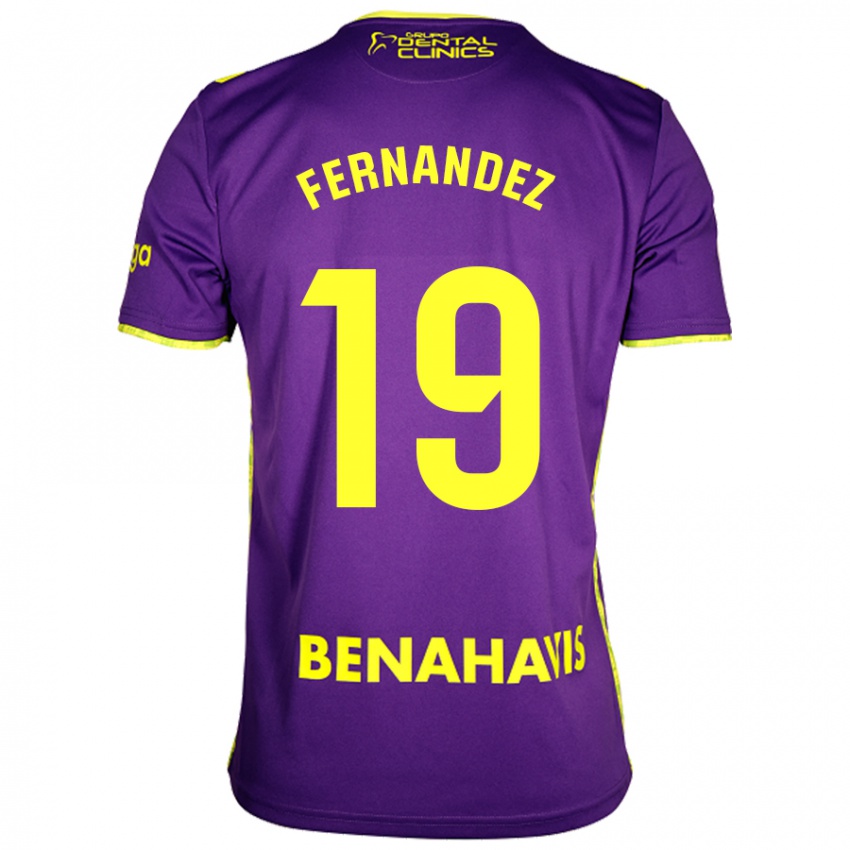 Kinderen Raúl Fernández #19 Paars Geel Uitshirt Uittenue 2024/25 T-Shirt