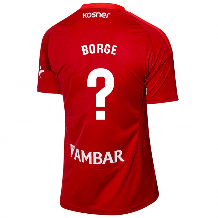 Kinderen Andrés Borge #0 Wit Blauw Uitshirt Uittenue 2024/25 T-Shirt