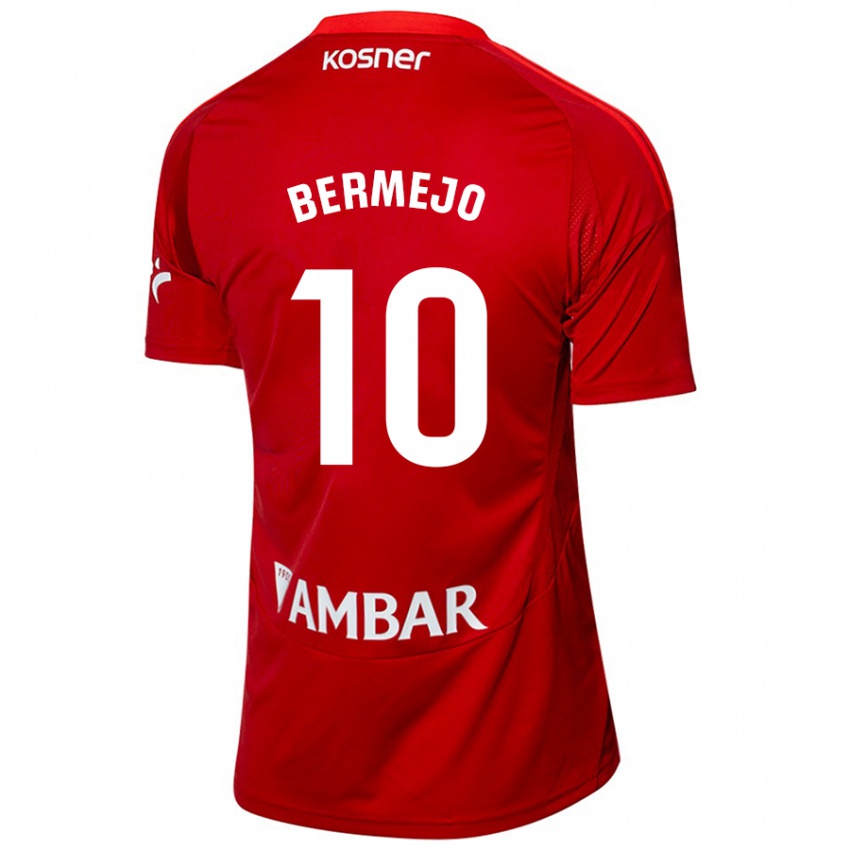 Kinderen Sergio Bermejo #10 Wit Blauw Uitshirt Uittenue 2024/25 T-Shirt