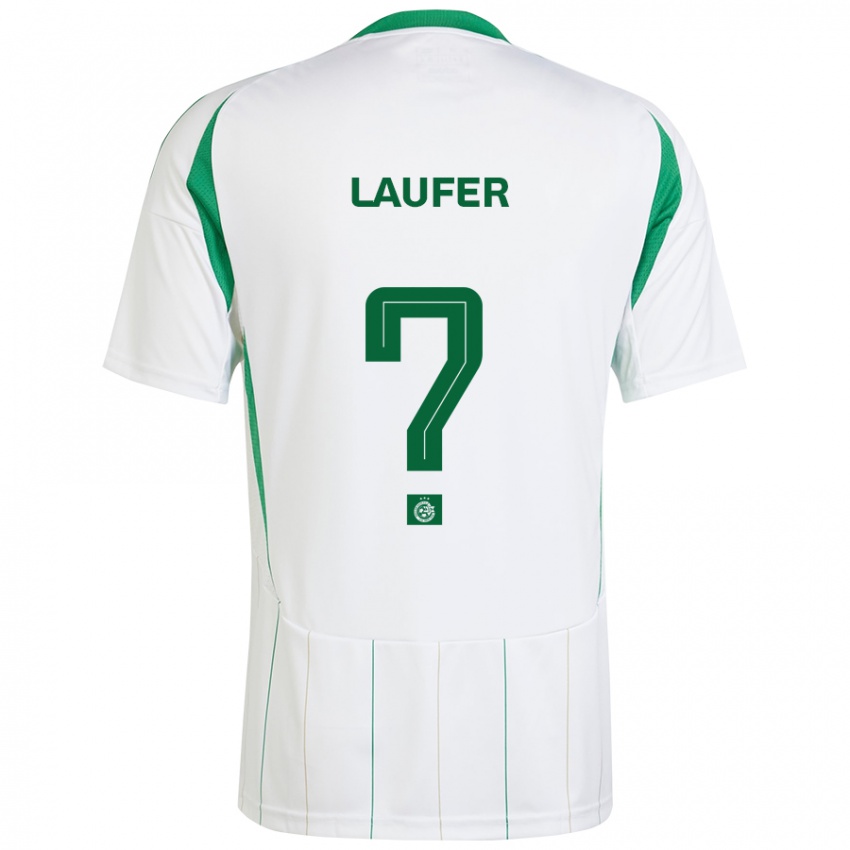 Kinderen Ronny Laufer #0 Witgroen Uitshirt Uittenue 2024/25 T-Shirt