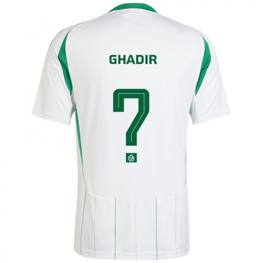 Kinderen Mohamad Ghadir #0 Witgroen Uitshirt Uittenue 2024/25 T-Shirt