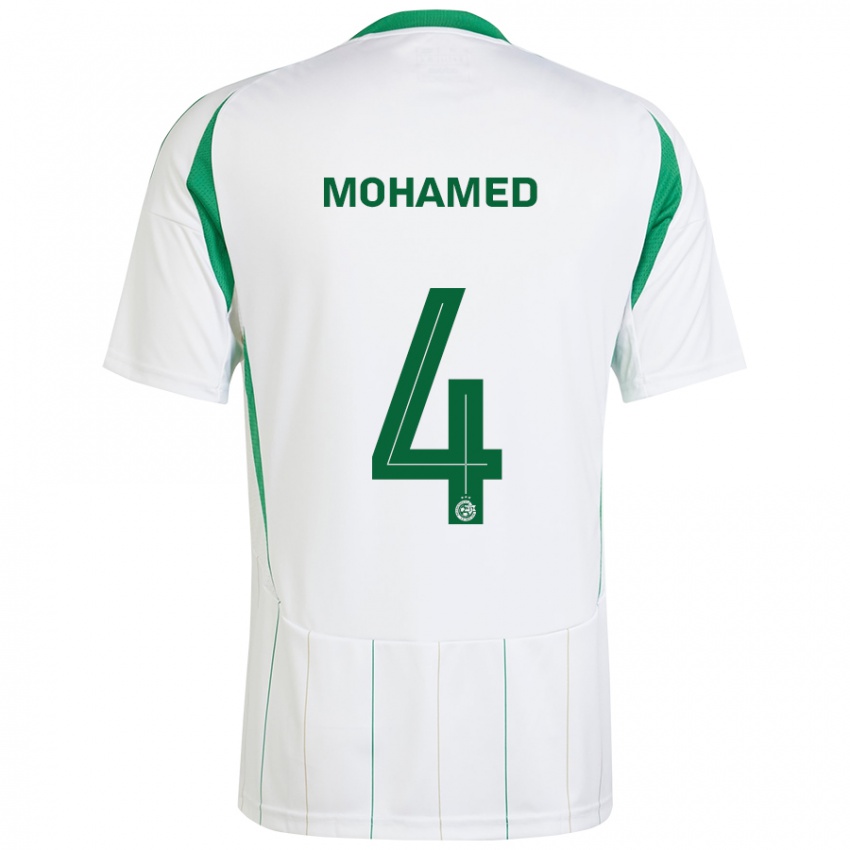 Kinderen Ali Mohamed #4 Witgroen Uitshirt Uittenue 2024/25 T-Shirt