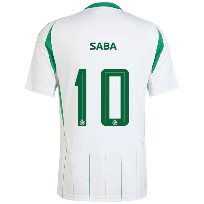 Kinderen Dia Saba #10 Witgroen Uitshirt Uittenue 2024/25 T-Shirt