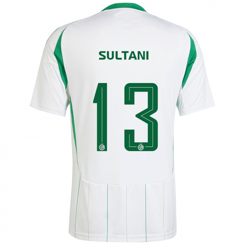 Kinderen Tomás Sultani #13 Witgroen Uitshirt Uittenue 2024/25 T-Shirt