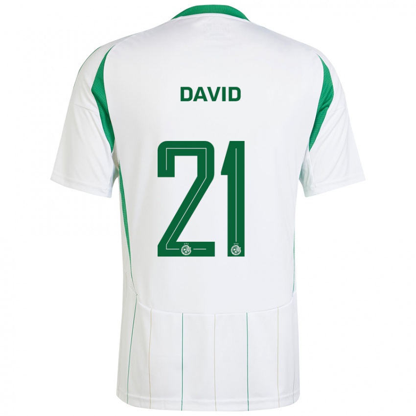 Kinderen Dean David #21 Witgroen Uitshirt Uittenue 2024/25 T-Shirt