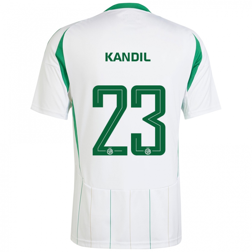 Kinderen Maor Kandil #23 Witgroen Uitshirt Uittenue 2024/25 T-Shirt