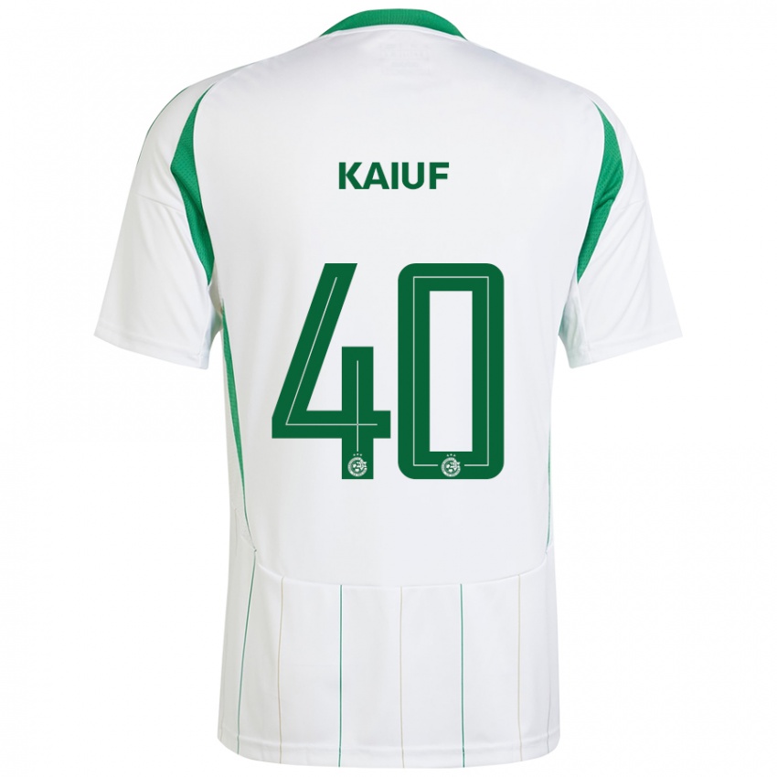 Kinderen Sharif Kaiuf #40 Witgroen Uitshirt Uittenue 2024/25 T-Shirt