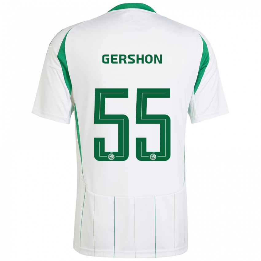 Kinderen Rami Gershon #55 Witgroen Uitshirt Uittenue 2024/25 T-Shirt