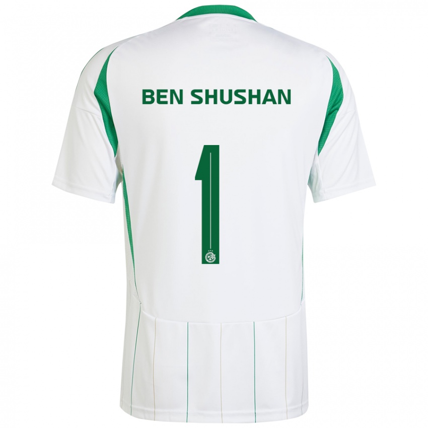 Kinderen Ori Ben Shushan #1 Witgroen Uitshirt Uittenue 2024/25 T-Shirt