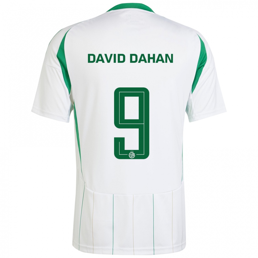 Kinderen Omer David Dahan #9 Witgroen Uitshirt Uittenue 2024/25 T-Shirt