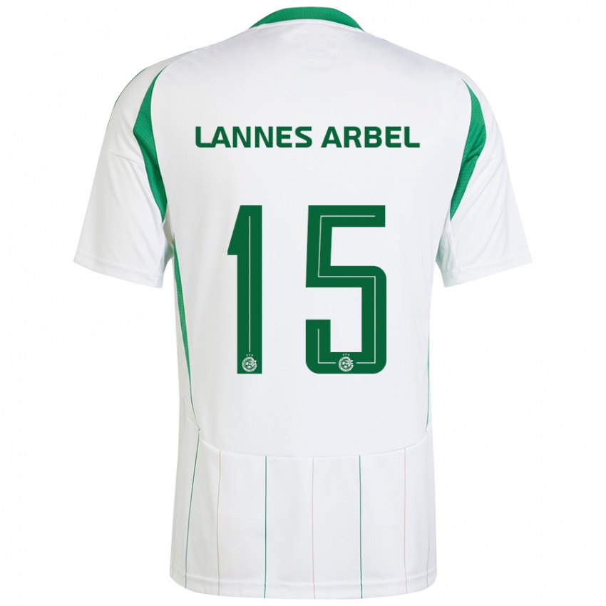 Kinderen Tomer Lannes Arbel #15 Witgroen Uitshirt Uittenue 2024/25 T-Shirt