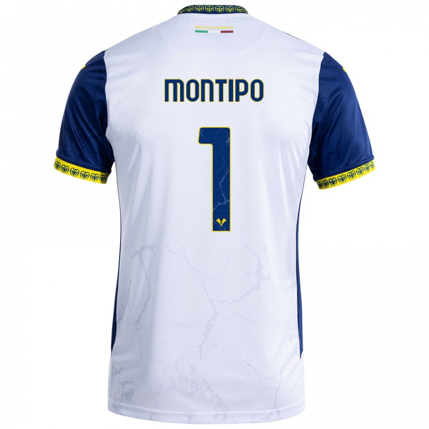 Kinderen Lorenzo Montipò #1 Witblauw Uitshirt Uittenue 2024/25 T-Shirt