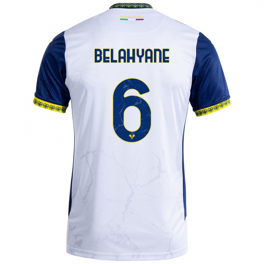 Kinderen Reda Belahyane #6 Witblauw Uitshirt Uittenue 2024/25 T-Shirt